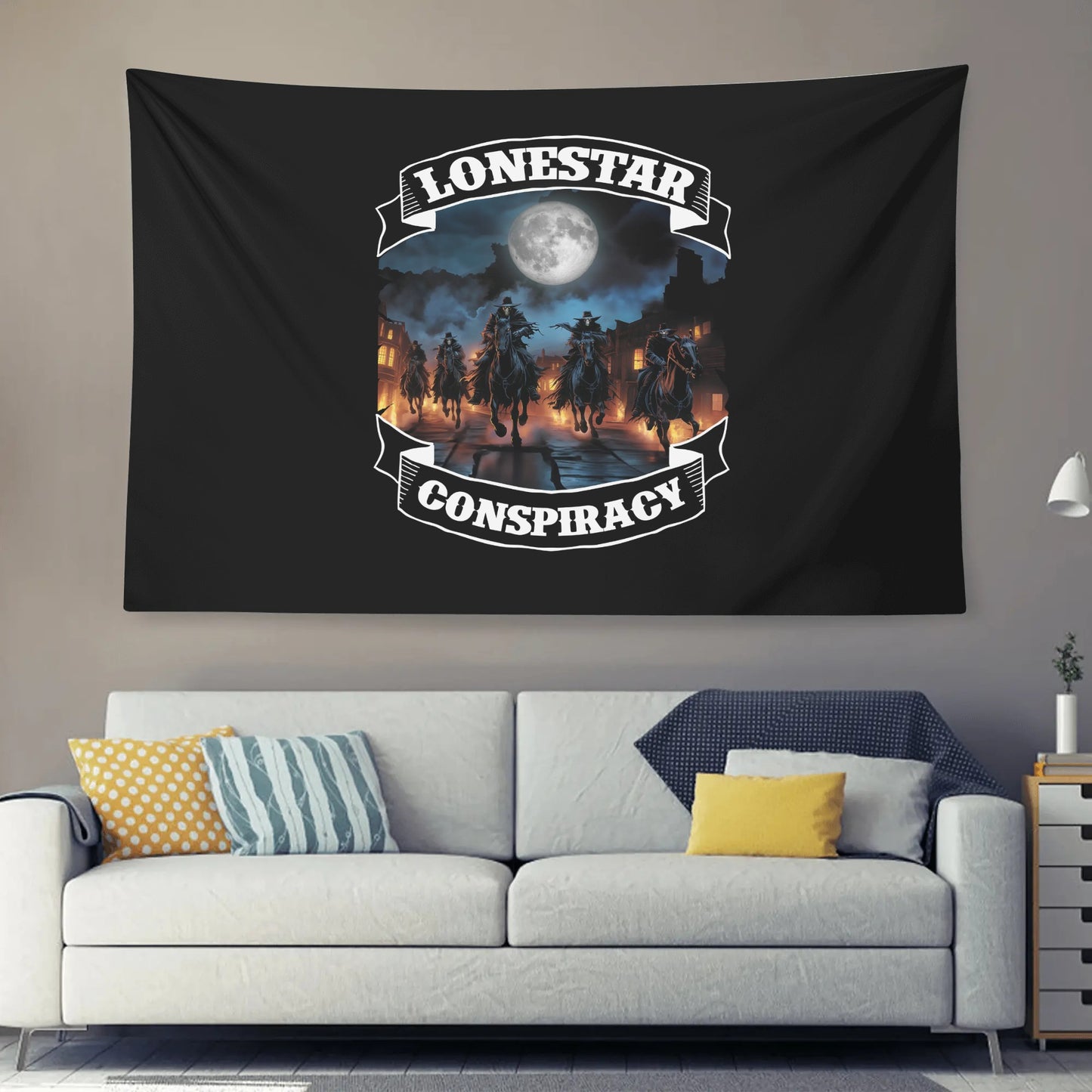 Lonestar Conspiracy Polyester Peach Skin Wall Tapestry 6 Sizes