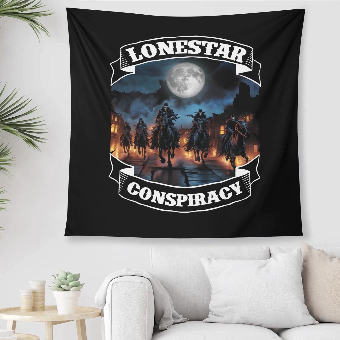 Lonestar Conspiracy Polyester Peach Skin Wall Tapestry 6 Sizes