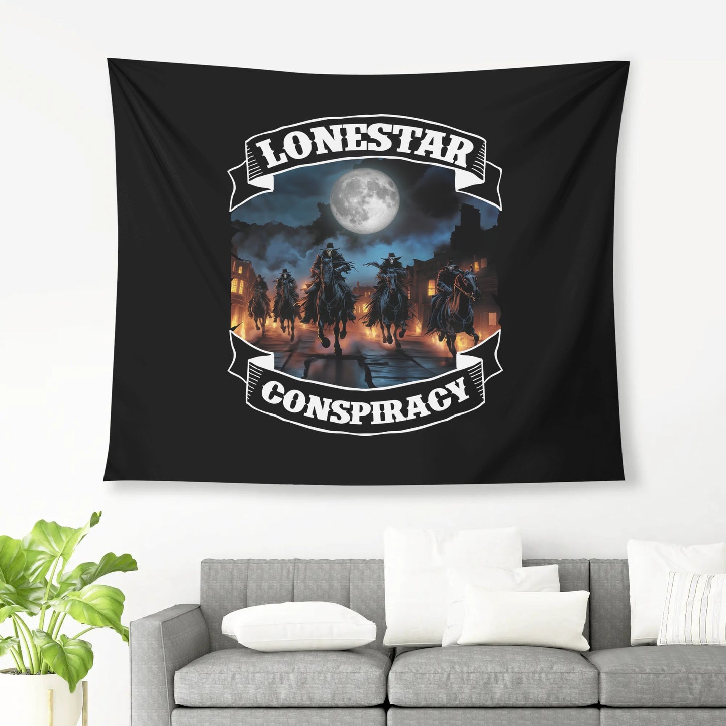 Lonestar Conspiracy Polyester Peach Skin Wall Tapestry 6 Sizes