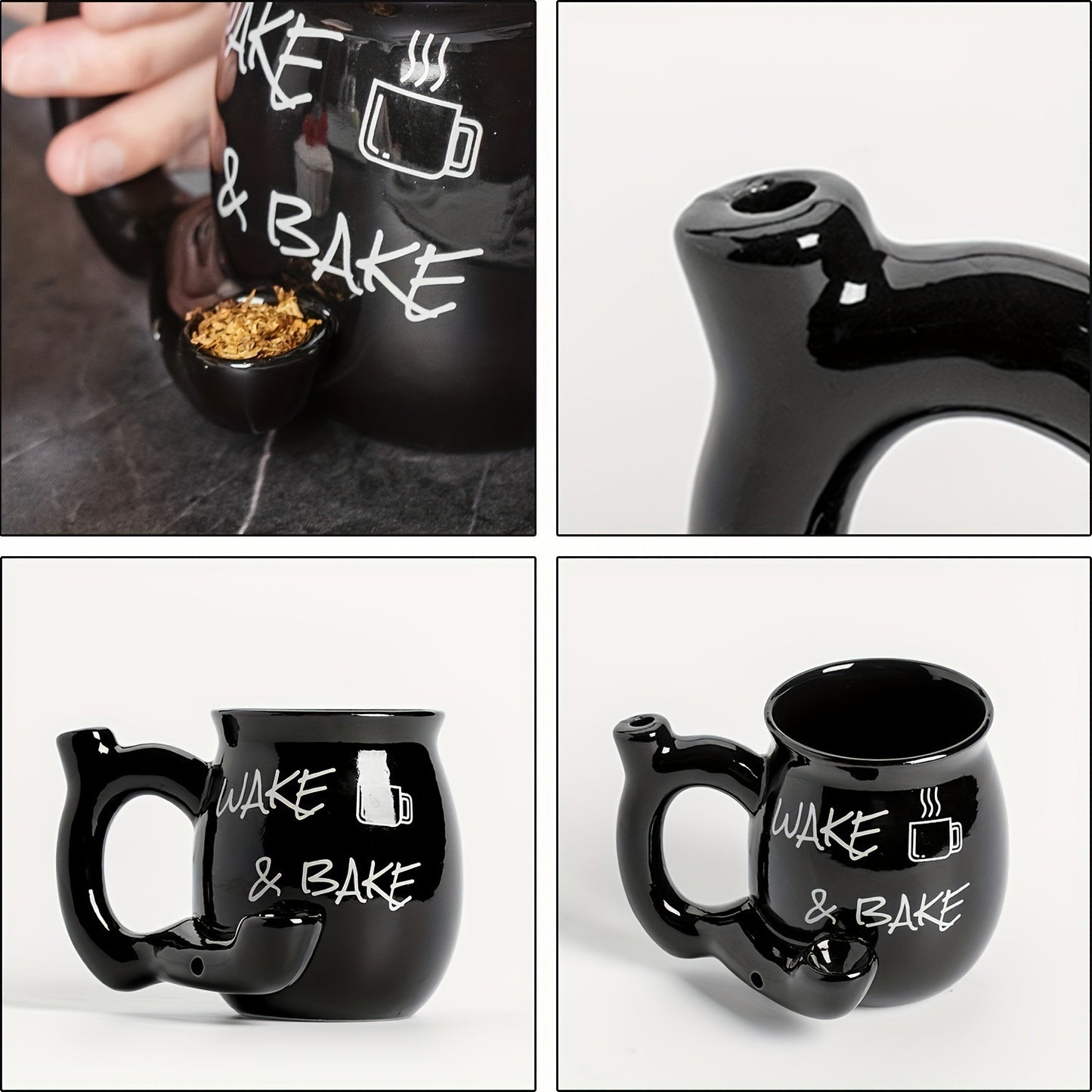 Wake & Bake Ceramic Smoking Coffee Cup